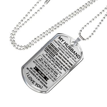 Husband Birthday Gifts For Your Man Your Eyes Heart Soul Dog Tag Pendant Custom